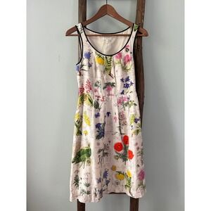 Anthropologie Moulinette Soeurs Floral Print Dress Botanical Sleeveless  Size 0